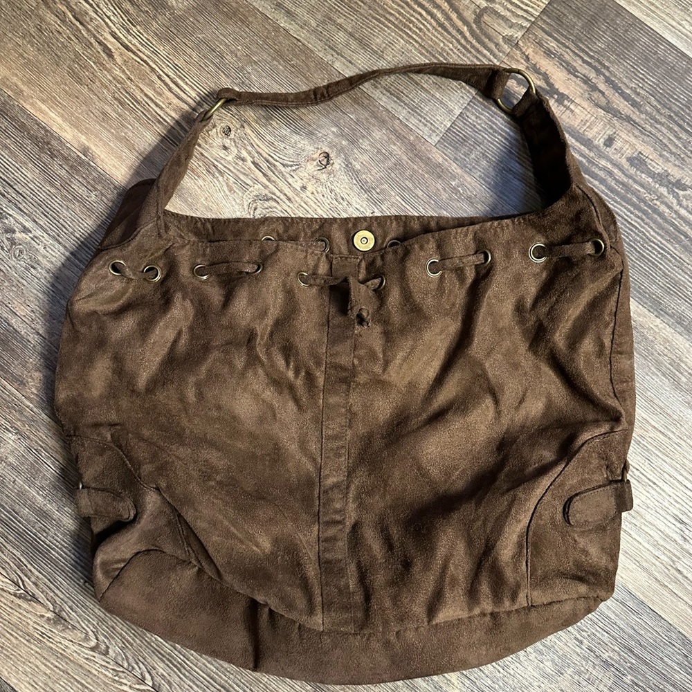 Brown Faux Suede Nordstrom bag purse tote